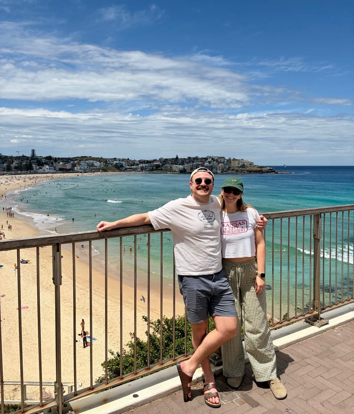 Callum and Livvy at Bondi Beach